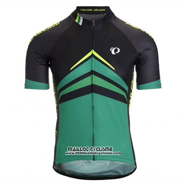 2017 Maillot Ciclismo Pearl Izumi Noir et Vert Manches Courtes et Cuissard